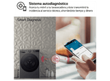 Lavadora secadora - LG F4DR6010AGM, Serie 600, 10 kg / 6 kg, 1400 rpm, 12 programas, AI Direct Drive™, TurboWash™360˚, Inox grafito antihuellas