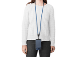 Cordón para móvil - Panda Lanyard, 1.2m Cable, USB-C, Goma, Carga rápida, 60W, Azul