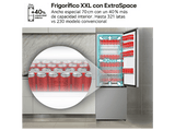 Frigorífico combi - LG GBBW322CPY, No Frost, 203 cm, 465 l, AI Inverter™, DoorCooling+™, ThinQ AI™, Inox antihuellas