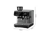 Cafetera express - WMF Espresso Pro, 15 bar, 1350 W, 2.6 l, 2 Tazas, Molinillo con 60 Ajustes Distintos, Doble Thermoblock, Negro