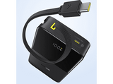 Powerbank - Baseus EnerFill Bipow2 Pro, 20000mAh, 22.5W, Cable retráctil, Carga simultánea ultrarrápida, USB-C, Negro Cluster