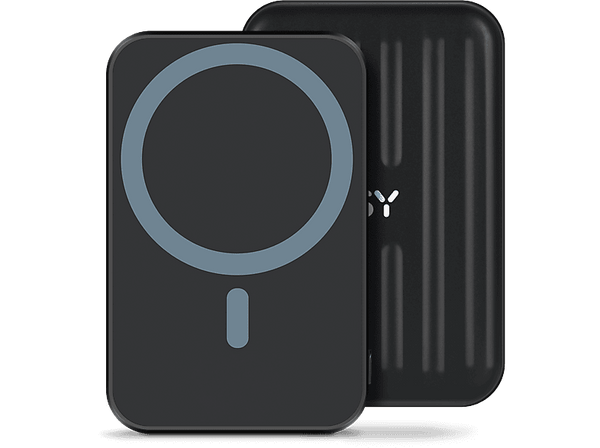 Powerbank - ISY IMC 5000, 5000 mAh, USB, Carga inalámbrica, Negro