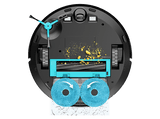 Robot aspirador - Cecotec Conga 9990 AI Spin Revolution Ultra Power Home, 1000W, 240 min, 10000 Pa, APP, Base autovaciado, IA, Hasta 240m2, Negro