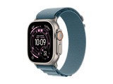 Apple Watch Ultra 3 (2025), GPS+CEL, 49 mm, Caja de Titanio Natural, Correa Alpine Loop Azul claro, L, Calidad del sueño, Via satélite, 42h Autonomía