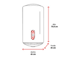 Termo eléctrico - Midea D80-15FA5, 1500 W, 74 l, IPX4, Protección contra el Sobrecalentamiento, Blanco
