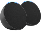 Pack de 2 Echo Pop Antracita - Altavoz inteligente wifi y Bluetooth con Alexa, de sonido potente y compacto