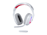 Auriculares gaming - Logitech G A20 X Lightspeed, Bluetooth, PS5-XBOX-Switch-PC, Playsync, Micrófono extraíble, Personalizable, Lightsync, Blanco