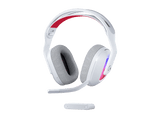 Auriculares gaming - Logitech G A20 X Lightspeed, Bluetooth, PS5-XBOX-Switch-PC, Playsync, Micrófono extraíble, Personalizable, Lightsync, Blanco