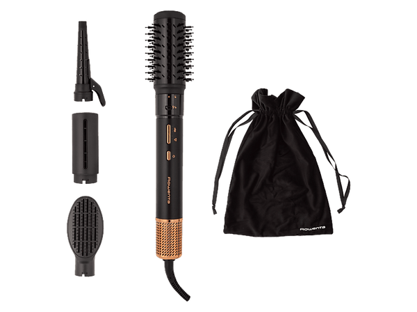 Moldeador - Rowenta Air Shape UB9820, 4 accesorios, 3 velocidades, Motor digital de alta velocidad, Tecnología Iónica, Recubrimiento cerámico Negro