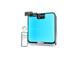 Báscula inteligente - Renpho PEU-R-A017, 160 kg, Pantalla LED Multicolor, Gris