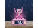 Despertador - Lexibook Stitch, Pantalla LCD Retroiluminada, 6 Tonos, Rosa