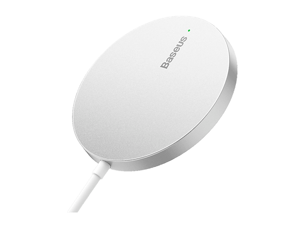 Cargador móvil inalámbrico - Baseus SIMPLE MINI3, 15W, Carga inalámbrica MagSafe y Qi, Plateado