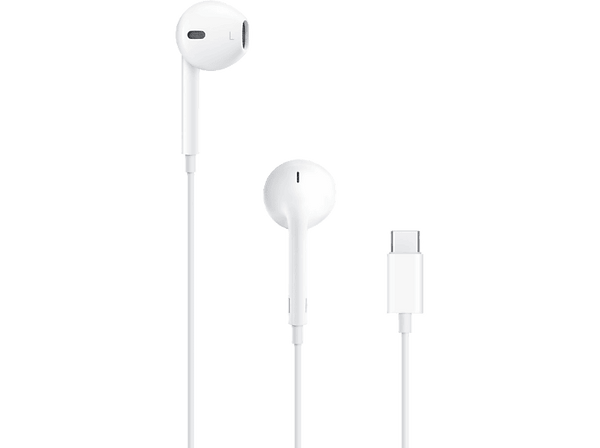 Apple EarPods USB-C, Auriculares de botón, Cable, Micrófono, Blanco