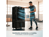 Ventilador industrial - Cecotec AirIndustry 150000, 150 L, 20.000 m³/h, 800 W, Panel táctil, Mando, Temporizador 12 h, Negro