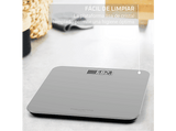 Báscula de baño - Rowenta Premiss 2.0 BS1801, Peso máximo 160 kg, Vidrio templado, Apagado automático, Pantalla LCD, Diseño plano, Plateado