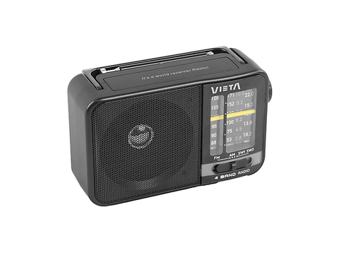 Radio despertador - Vieta VM-RF200BK, 5W, Altavoz Incorporado, AM, FM, SW1, SW2, Negro