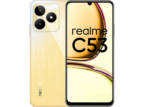 Móvil - realme C53, Gold, 256 GB, 8 GB RAM, 6.74" HD, UNISOC T612 UMS9230H, 5000 mAh, Android