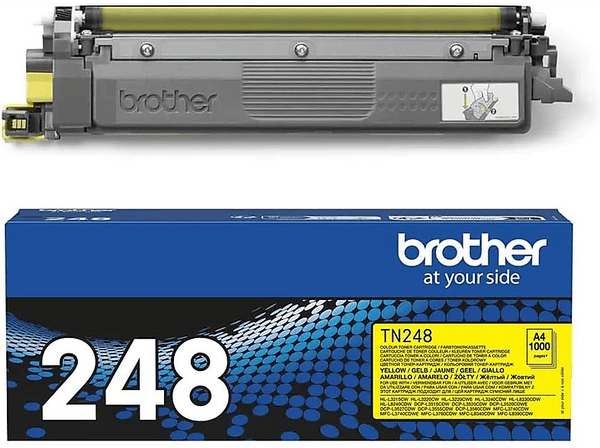 Tóner - Brother TN248, 1000 páginas, Amarillo