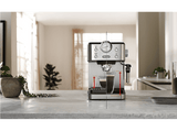 Cafetera express - De'Longhi Linea Classic EM450.M, 1325 W, 15 bar, 1.7 l, Thermoblock, Capacidad para 2 tazas, Metal