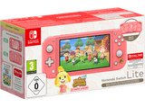 Consola - Nintendo Switch Lite, Portátil, Controles integrados, Coral + Juego Animal Crossing: New Horizons (preinstalado) + 12 meses NSO