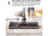 Aspirador escoba - LG A9K-CORE3S, 260W succión, sistema de compresión de polvo, 4 h, Plateado
