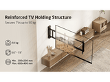 Soporte TV - ISY ITV 800, De 32- 75, VESA max. 600 x 400 mm, Carga máx. 50 kg, Mando a distancia, Negro