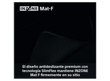 Alfombrillas gaming - Sony INZONE Mat-F, Fnatic, Deslizamiento de precisión en FPS, Antideslizante SlimFlex, Grosor 6mm, 480 x 400 mm, PC, F900, Negro