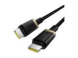 Cable USB - Baseus Dura, Tipo-C a Tipo-C, 100 cm, 240W, Carga rápida, Ultrarresitente, Negro y Dorado