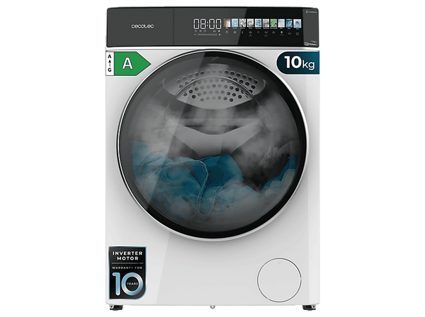 Lavadora carga frontal - Cecotec Bolero DressCode 10900 Autodose Inverter FullColor A, 1400 rpm, Pantalla táctil, Motor Inverter Plus, Multicolor