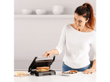 Sandwichera - Taurus Toast & C Ver. II GR1003P, 1000W,  Placas de aluminio, Tapa basculante, Libre de PFOA, Granate