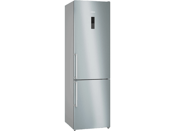 Frigorífico combi - Siemens IQ300, No Frost, 203 cm, 438 l, Acero anti huellas, Acero inoxidable