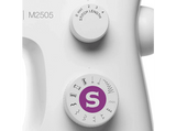 Máquina de coser - Singer M2505, 10 Puntadas, Portátil, Devanador automático, istema de bobina vertical, Blanco