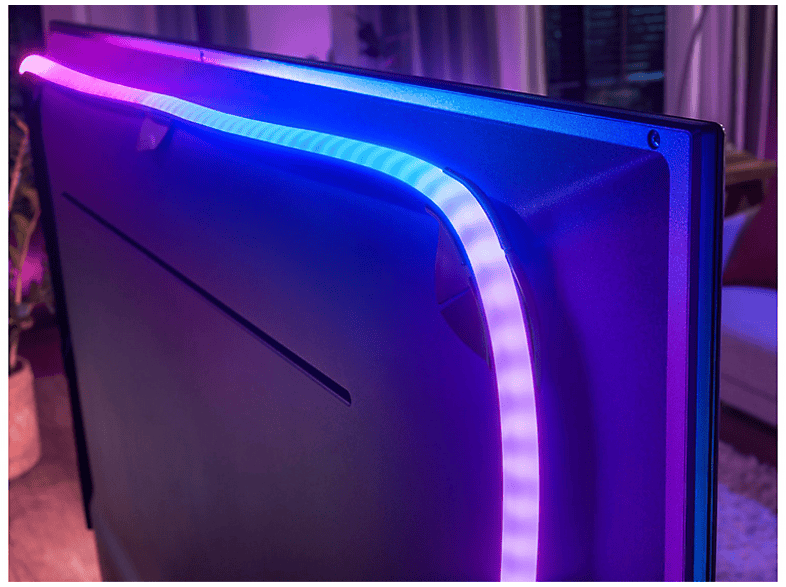 Luces LED - Philips Hue Play Gradient Lightstrip, Tira LED para TV de 75, 6500 K, Luz blanca y color