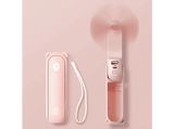Ventilador portátil - Jisulife Life8 Plus, 10W, 4500 mAh, 3 Velocidades, Hasta 46h Autonomía, Rosa