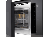 Microondas con grill integrable - LG MG7Z2593B, 900 W, 8 niveles, 25 l, Cristal negro