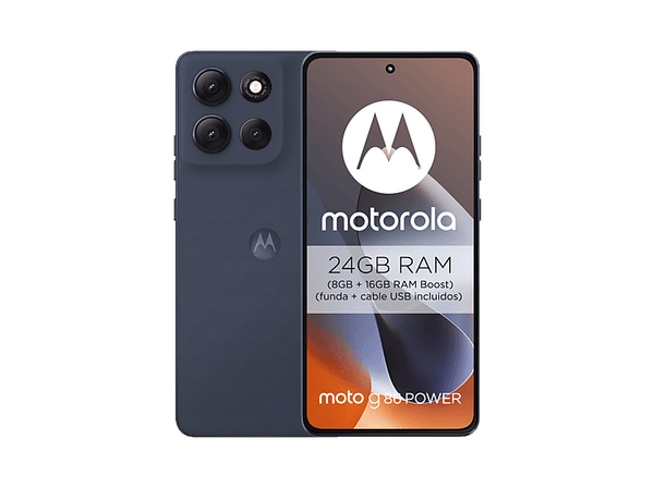 Móvil - motorola g86 power, Azul, 512 GB, 8 GB RAM, 6.67" Display, MediaTek Dimensity 7300, 6720 mAh