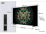 TV QD-Mini LED 98 - TCL 98C6K, 4K HDR Premium, FALD, Smart TV con Google TV, Dolby Vision IQ·Atmos, 144Hz, Wifi