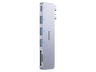 Hub - Baseus UltraJoy Series 6 en 1, Conexión Tipo C, Transferencia ultrarrápida 40 Gbps, Universal, Gris espacial