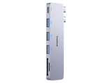 Hub - Baseus UltraJoy Series 6 en 1, Conexión Tipo C, Transferencia ultrarrápida 40 Gbps, Universal, Gris espacial