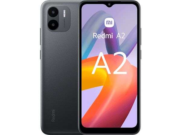 Móvil - Xiaomi Redmi A2, Negro, 64 GB, 3 GB RAM, 6.52" HD+, MediaTek Helio G36, 5000 mAh, Android