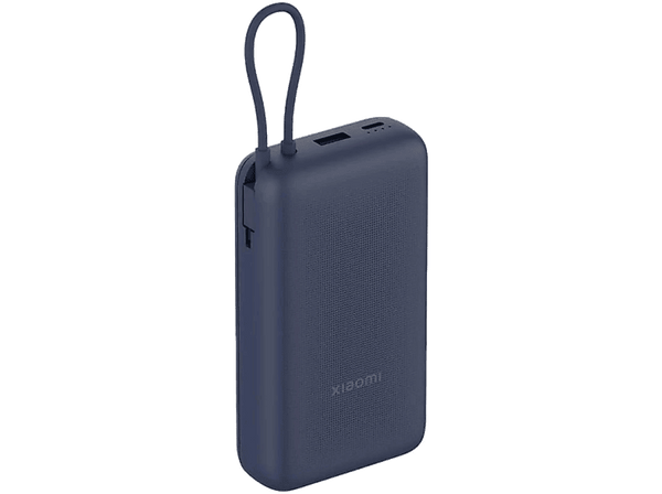 Powerbank - Xiaomi PB2030MI, 20000 mAh, 1x USB-C, 1x USB-A, 33W, Cable Integrado, Azul