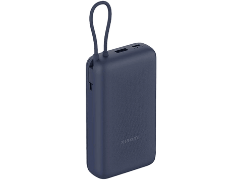 Powerbank - Xiaomi PB2030MI, 20000 mAh, 1x USB-C, 1x USB-A, 33W, Cable Integrado, Azul