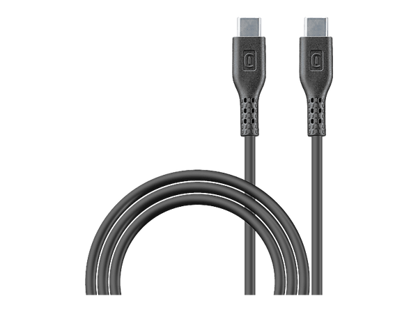 Cable USB - CellularLine, Cable de carga ultrarrápida, 100W con tecnología 5A, Tipo C a Tipo C, 200 cm, Para portátil o smartphone