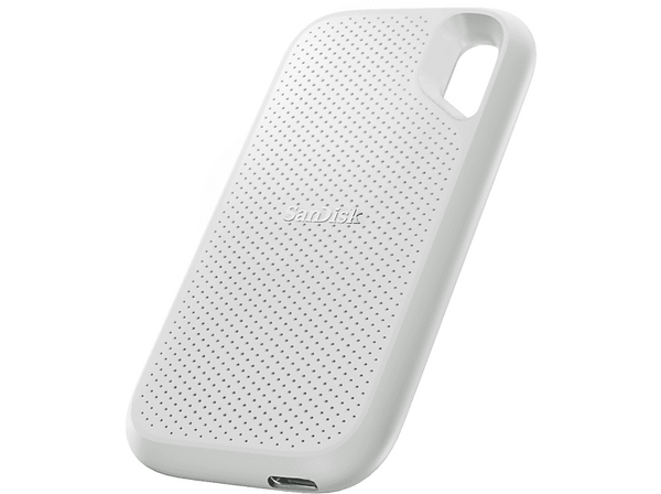 Disco duro SSD externo 1TB - SanDisk Extreme Portable SSD, 2.5", Hasta 1050 MB/s, NVMe, USB 3.2, IP65, Blanco