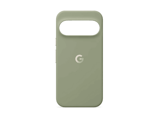 Funda móvil - Google Pixelsnap para Pixel 11 Pro, Máxima durabilidad, Silicona, Compatible con cargadores inalámbricos y soportes, Verde oliva