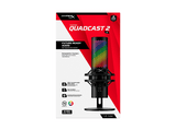 Micrófono - HYPERX QuadCast 2 S, USB, Sensor para silenciar, Indicadores LED, Negro