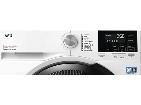 Lavadora secadora - AEG LWR7194M4B, 9 kg + 5 Kg, 1400 rpm, Función Vapor, Motor inverter, Blanco
