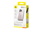 Powerbank - Baseus PicoGo AM41 Ultra-fina, 5000 mAh, 20W, Carga magnética, Con cable Tipo C 60W, Carga Pass-Through, Carga rápida, Rosa Nebula