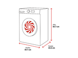 Lavadora carga frontal - AEG LFE6G54H2B, 10.5 kg, 1400 rpm, 10 programas, Ciclo rápido 45 min, Higiene con Vapor, Blanco