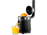 Exprimidor - Ufesa Vitality, 120 W, Dos Conos, Acero inoxidable, Antigoteo, Pies Antideslizantes, Negro